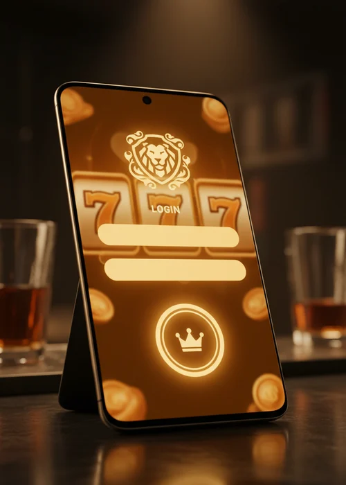 Ein Spieler loggt sich sicher über ein mobiles Gerät bei Gold Panda Casino ein und sieht sein persönliches Dashboard mit aktuellen Bonusangeboten und Guthabenübersicht.